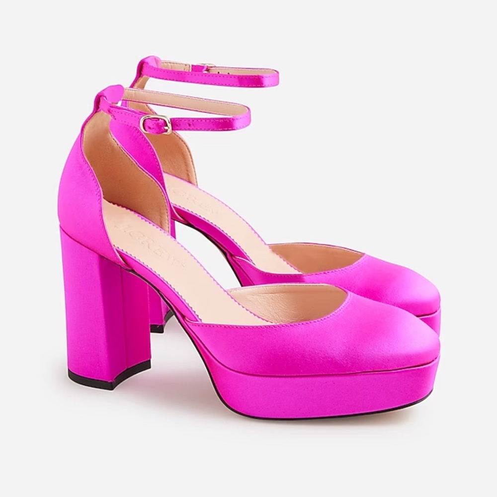 J.Crew collection 8.5 fuschia heel new with box